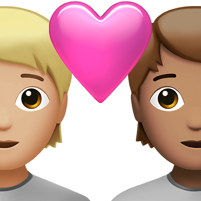Couple With Heart: Person, Person, Medium-Light Skin Tone, Medium Skin Tone