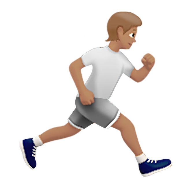 Person Running Facing Right: Medium Skin Tone
