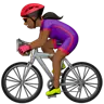 Woman Biking: Medium-Dark Skin Tone Emoji 🚴🏾‍♀️ image - Apple style