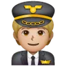 Pilot: Medium-Light Skin Tone Emoji 🧑🏼‍✈️ image - Samsung style