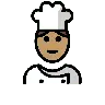 Cook: Medium Skin Tone Emoji 🧑🏽‍🍳 image - OpenMoji style