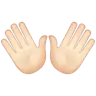 Open Hands: Light Skin Tone Emoji 👐🏻 image - WhatsApp style