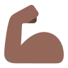 Flexed Biceps: Medium-Dark Skin Tone Emoji 💪🏾 image - Tossface style