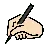 Writing Hand: Light Skin Tone