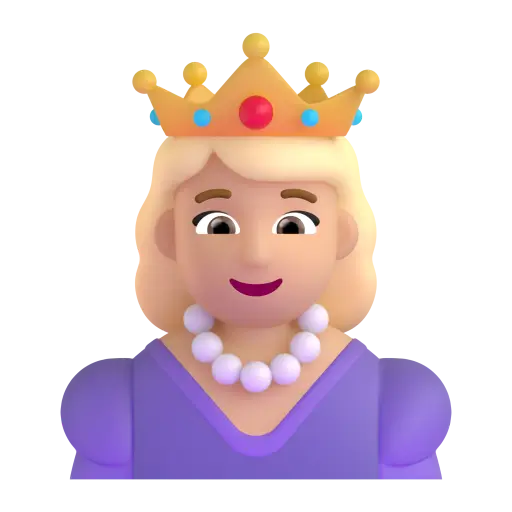 ๐ธ๐ผ - Princess: Medium-Light Skin Tone Emoji meaning, copy and paste ...