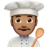 Man Cook: Medium Skin Tone Emoji 👨🏽‍🍳 image - Apple style