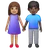 Woman And Man Holding Hands: Medium Skin Tone, Dark Skin Tone