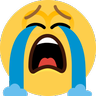Cara de llanto fuerte Emoji 😭 image - Skype style