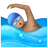 Man Swimming: Medium Skin Tone