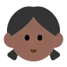 Girl: Medium-Dark Skin Tone Emoji 👧🏾 image - Tossface style