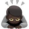 Person Bowing: Dark Skin Tone Emoji 🙇🏿 image - Apple style