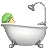 Person Taking Bath: Light Skin Tone