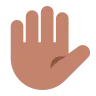 Raised Hand: Medium Skin Tone Emoji ✋🏽 image - Tossface style