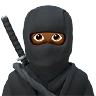 Ninja: Medium-Dark Skin Tone Emoji 🥷🏾 image - Apple style