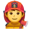 Man Firefighter Emoji 👨‍🚒 image - Samsung style