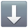 아래쪽 검은 색 화살표 Emoji ⬇ image - Samsung style
