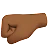 Left-Facing Fist: Medium-Dark Skin Tone
