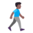 Man Walking Facing Right: Medium-Dark Skin Tone