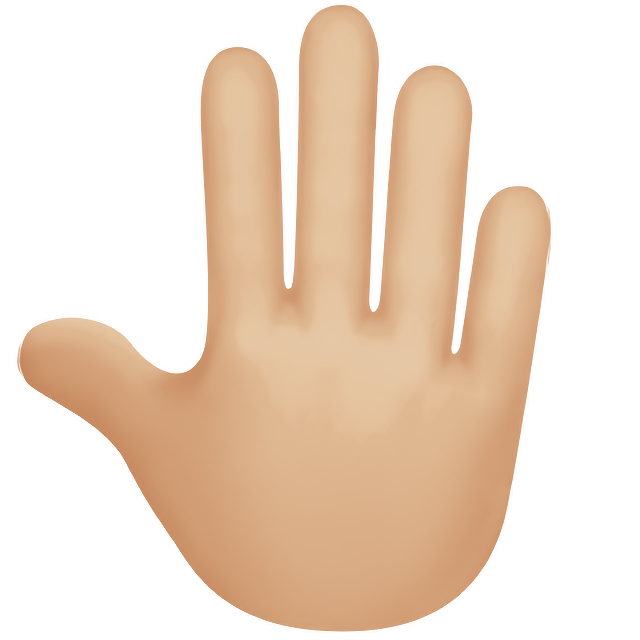 Raised Back Of Hand: Medium-Light Skin Tone