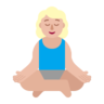 Woman In Lotus Position: Medium-Light Skin Tone Emoji 🧘🏼‍♀️ image - Microsoft Classic 2D style