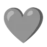 Cœur Gris Emoji 🩶 image - Google Noto Color Animated style