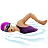 Woman Swimming: Medium-Light Skin Tone