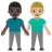 Men Holding Hands: Medium-Light Skin Tone, Dark Skin Tone
