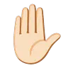 Raised Hand: Light Skin Tone Emoji ✋🏻 image - Google Noto Color Animated style
