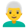 Man: White Hair Emoji 👨‍🦳 image - Google Noto Color style
