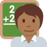 Teacher: Medium-Dark Skin Tone Emoji 🧑🏾‍🏫 image - Twitter / X (Twemoji) style