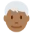 Man: Medium-Dark Skin Tone, White Hair