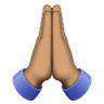 Folded Hands: Medium Skin Tone Emoji 🙏🏽 image - Huawei Harmony OS style