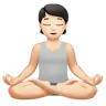 Person In Lotus Position: Light Skin Tone Emoji 🧘🏻 image - Apple style