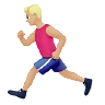 Man Running: Medium-Light Skin Tone Emoji 🏃🏼‍♂️ image - Apple style