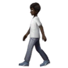 Person Walking: Dark Skin Tone Emoji 🚶🏿 image - Huawei Harmony OS style