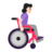 Woman In Manual Wheelchair Facing Right: Light Skin Tone