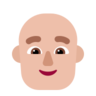 Man: Medium-Light Skin Tone, Bald Emoji 👨🏼‍🦲 image - Microsoft Classic 2D style