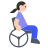 Woman In Manual Wheelchair: Light Skin Tone