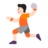Person Playing Handball: Light Skin Tone