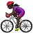 Woman Biking: Dark Skin Tone
