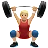 Man Lifting Weights: Medium-Light Skin Tone