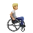 Person In Manual Wheelchair Facing Right: Medium-Light Skin Tone