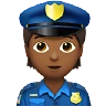Police Officer: Medium-Dark Skin Tone Emoji 👮🏾 image - Apple style