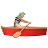 Woman Rowing Boat: Medium-Light Skin Tone