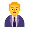 Man Office Worker Emoji 👨‍💼 image - Microsoft Classic 2D style