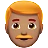 Man: Medium Skin Tone, Red Hair