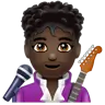 Man Singer: Dark Skin Tone Emoji 👨🏿‍🎤 image - WhatsApp style