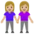 Women Holding Hands: Medium-Light Skin Tone