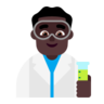 Man Scientist: Dark Skin Tone Emoji 👨🏿‍🔬 image - Microsoft Classic 2D style