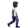 Person Walking Facing Right: Dark Skin Tone Emoji 🚶🏿‍➡️ image - Apple style